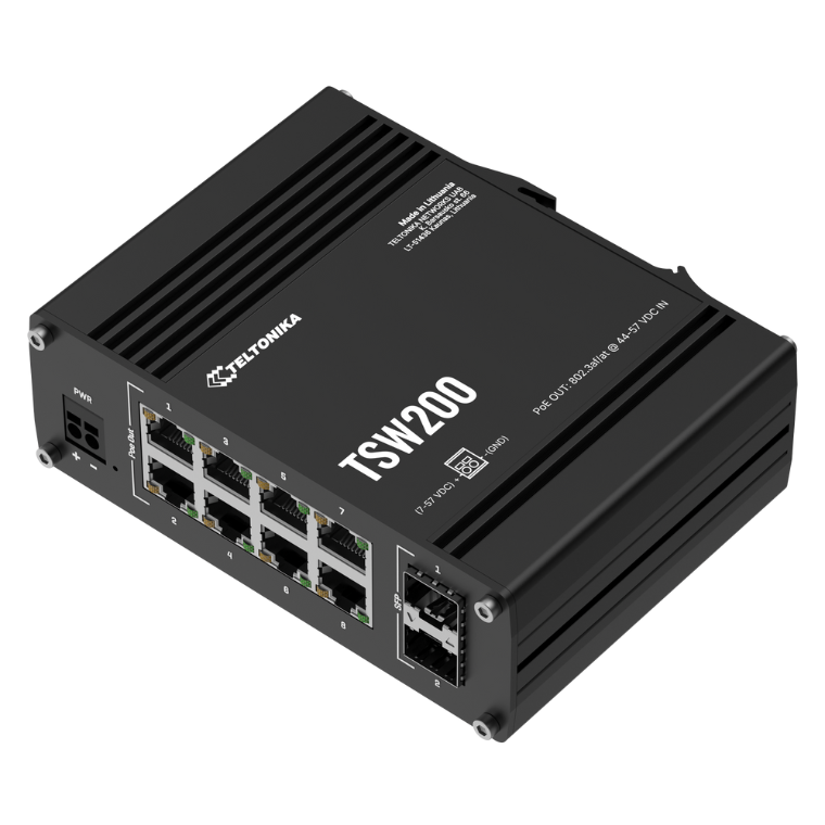 Switch TSW200 (Fibra Optica + Power-over-Ethernet)