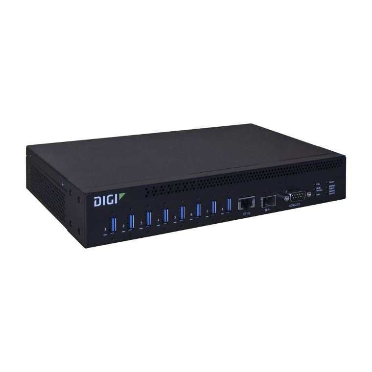 AnywhereUSB 8 Plus (Hub USB remoto IP com 8 portas 3.1, Ethernet 10G e opção de módulo celular)